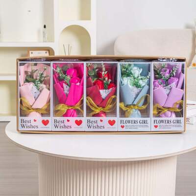 Un buon prezzo. Bouquet di sapone transfrontaliero per la festa della mamma Marchio inglese Stagione di laurea Regalo creativo Insegnante Amante Sapone di fiori di simulazione di rose in linea