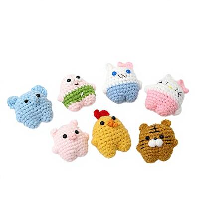 Un buon prezzo. Ingrosso Animali tigri Gatti Supporto emotivo Bambole Amigurumi a maglia per ufficio Decorazioni per la scrivania per la casa Regali in linea