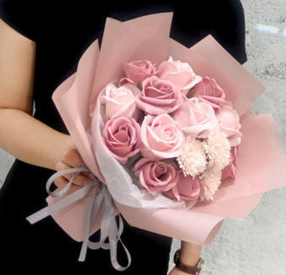 Un buon prezzo. Vendita calda Sapone artificiale rosa Bouquet di fiori per fiori decorativi piante Cartolina regalo per San Valentino in linea