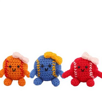 Un buon prezzo. Ingrosso Sport di vendita calda Baseball Crochet artigianale Amigurumi Bambole per decorazioni Ornamenti Regali per le feste in linea