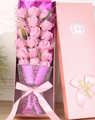 Un buon prezzo. Lussuoso, vero tocco creativo Bouquet di sapone alla rosa per San Valentino con fiori artificiali secchi in regalo artistico in linea
