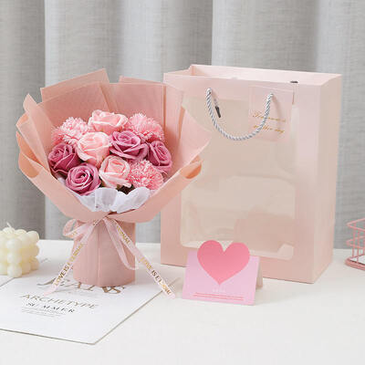 Un buon prezzo. Bouquet di fiori di sapone profumato di vendita caldo Bouquet festivo personalizzabile per la festa della mamma, San Valentino, regali per più festività in linea
