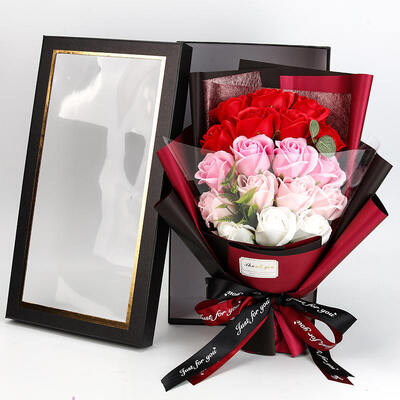 Un buon prezzo. Scatola regalo di fiori da sapone a 18 rose regalo a misura di fiori per Natale regalo di San Valentino multi-festival in linea