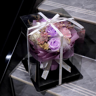 Un buon prezzo. Sapone moderno fatto a mano Rose Bouquet Quadrato Scatola regalo Eco Riutilizzabile Multi-Holiday regalo di festa fatto a mano in linea