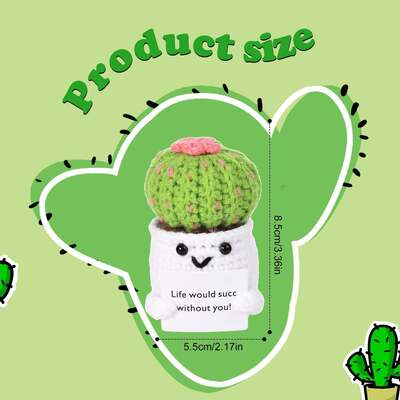 Un buon prezzo. Positive Cactus Crochet Super Soft Plush Incoraggiare Cartone di Patata Pianta Vaso Vita divertente Crochet Bambola Sfortuna Rilievo Decorazione Regalo in linea
