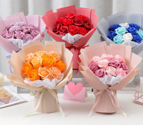 Un buon prezzo. Vendite calde Sapone Fiori Bouquet per la Festa della Mamma regalo di San Valentino in linea