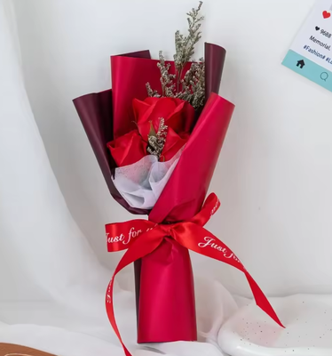 Un buon prezzo. Matrimonio San Valentino Sapone Fiore Regalo Regalo di compleanno Fiore Multi-rosa Fiore naturale commestibile Fiore secco Bouquet in linea