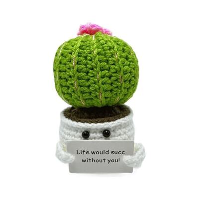 Un buon prezzo. Bambole a spillo in poliestere artigianali finite Ornamenti di girasole tessuti In maglia in forma di cactus Stile vegetale Giocattoli di patate in linea