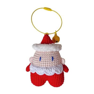 Un buon prezzo. Nuove bambole a maglia di Natale manifatto lana a maglia mini farcito Babbo Natale portachiavi ornamenti Bambole a maglia a maglia giocattoli a maglia in linea