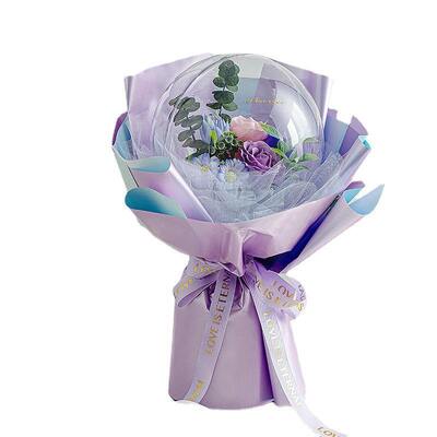 Un buon prezzo. Bouquet di fiori di sapone di rose artificiali conservati Bouquet di palline di Bobo Bouquet regalo di colori personalizzati per la decorazione della festa della mamma di San Valentino di compleanno in linea