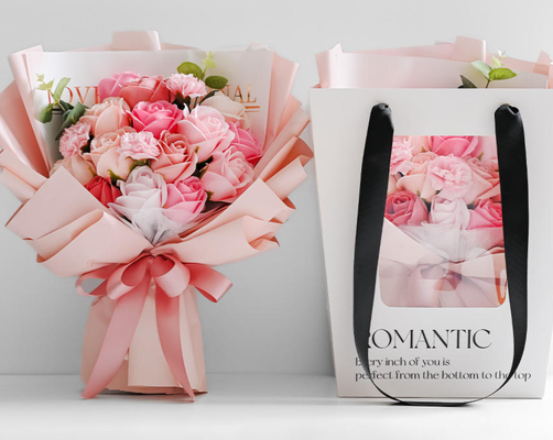 Un buon prezzo. Regalo di fiori artificiali con profumo di rosa Sapone fatto a mano per sempre Bouquet di rosa colorato Glitter Rose Sapone Bouquet Regalo in linea
