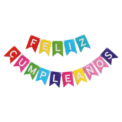 Un buon prezzo. Feliz Cumpleanos Party Decoration Items stampato Garland Fishtail Swallow Tailed Flag in linea