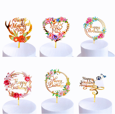 Un buon prezzo. Garland Happy Birthday Acrylic Cake Topper Decorations W12.5cm in linea