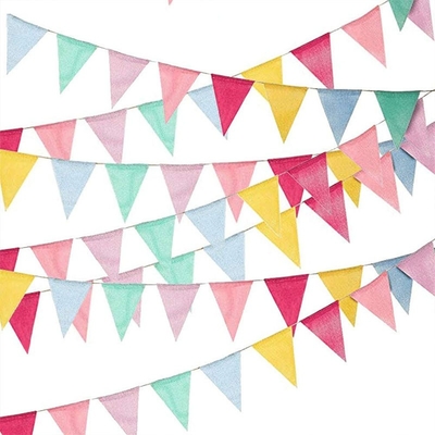 Un buon prezzo. Insegna variopinta dello stendardo delle bandiere della stamina della tela della tela da imballaggio per il partito di buon compleanno in linea